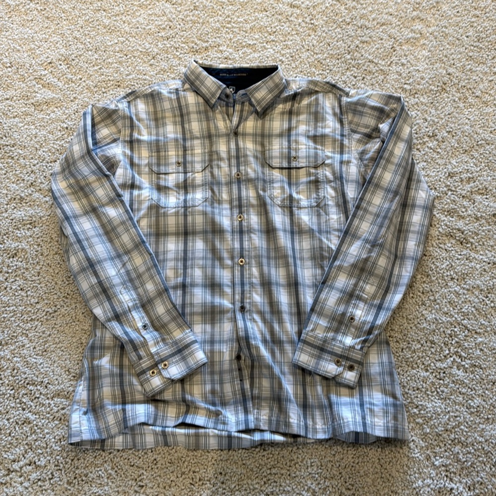 Kuhl Men’s Plaid Long Sleeve Button Down Shirt Casual Outdoor